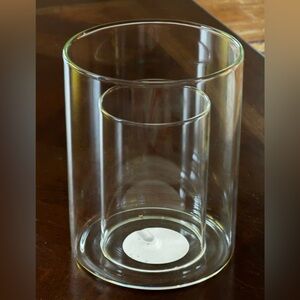 Brand New Target Bullseye Playground Clear Glass Double Vase Shabby Chic Decor